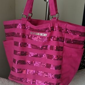 Sequined Victoria's Secret bag
